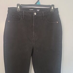 Old Navy Womens Black Higher High Rise Flare Jeans Secret Smooth Pockets Size 12